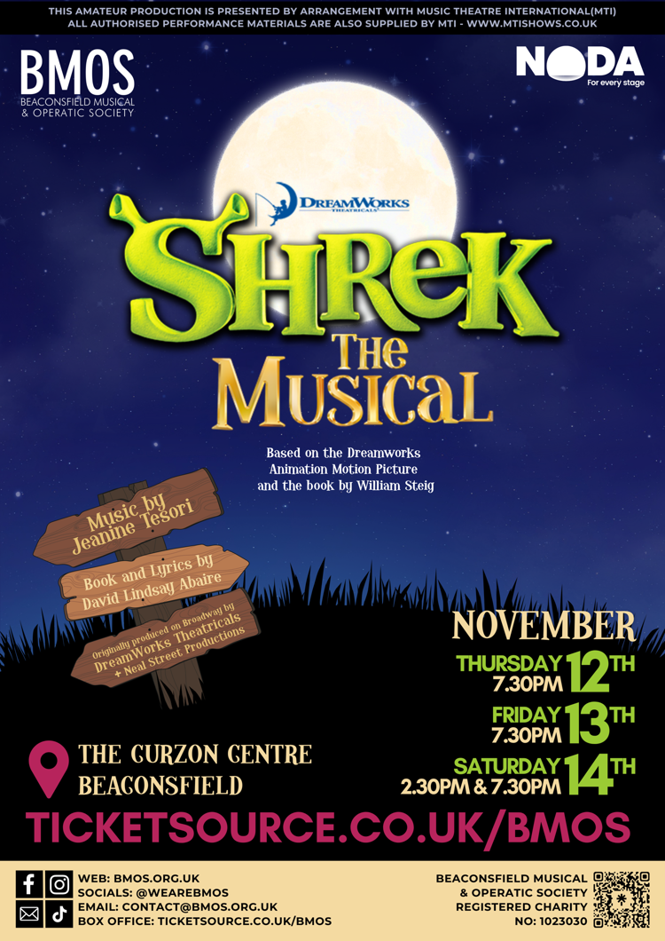 Poster from Beaconsfield Musical and Operatic Society (BMOS)